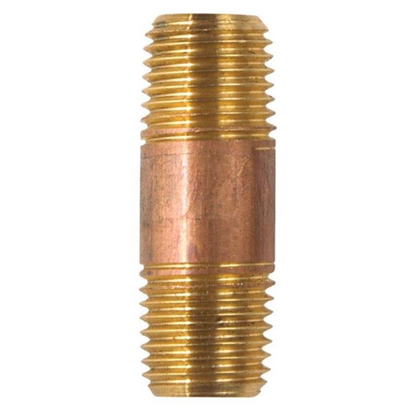 Homeplus+ ATC 1/4 in. MPT X 1/4 in. D MPT Yellow Brass Nipple 1-1/2 in. L 6JC126300201020 - main